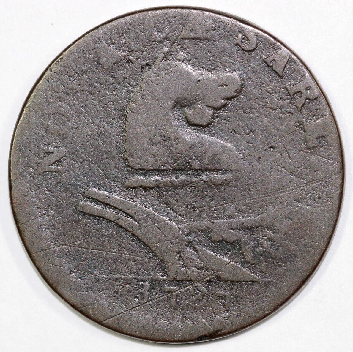 1787 M.37-J New Jersey Colonial Copper Coin