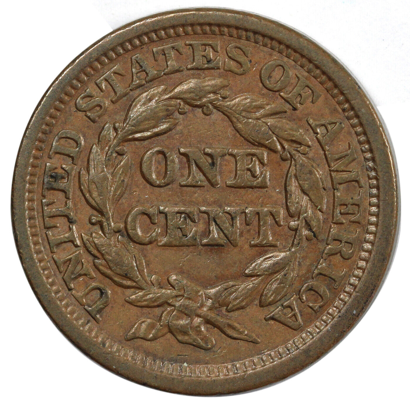 1848 1c Braided Hair Large Cent