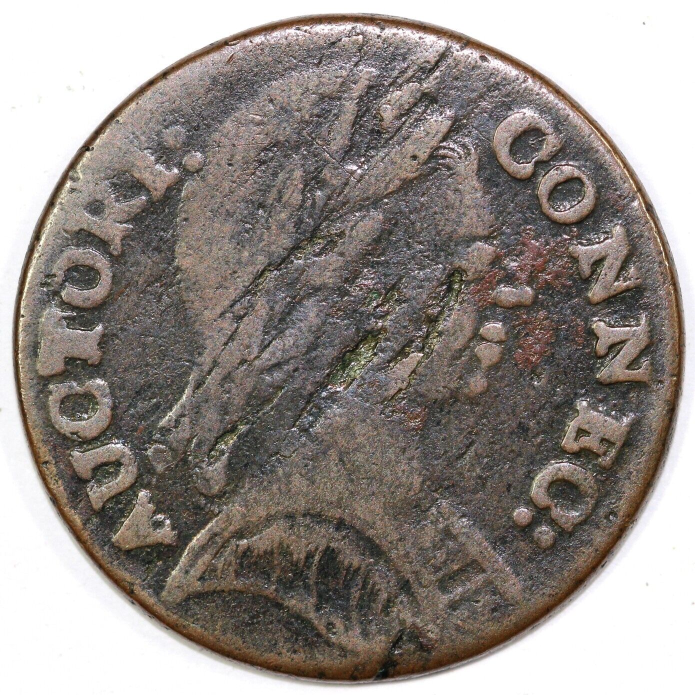 1785 M.4.4-C Connecticut Colonial Copper Coin