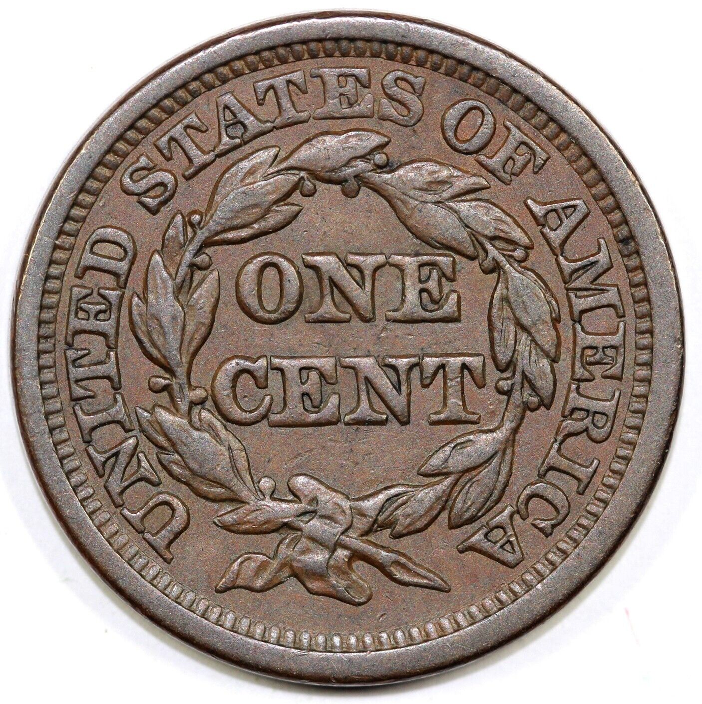 1848 1c N-17 Braided Hair Large Cent
