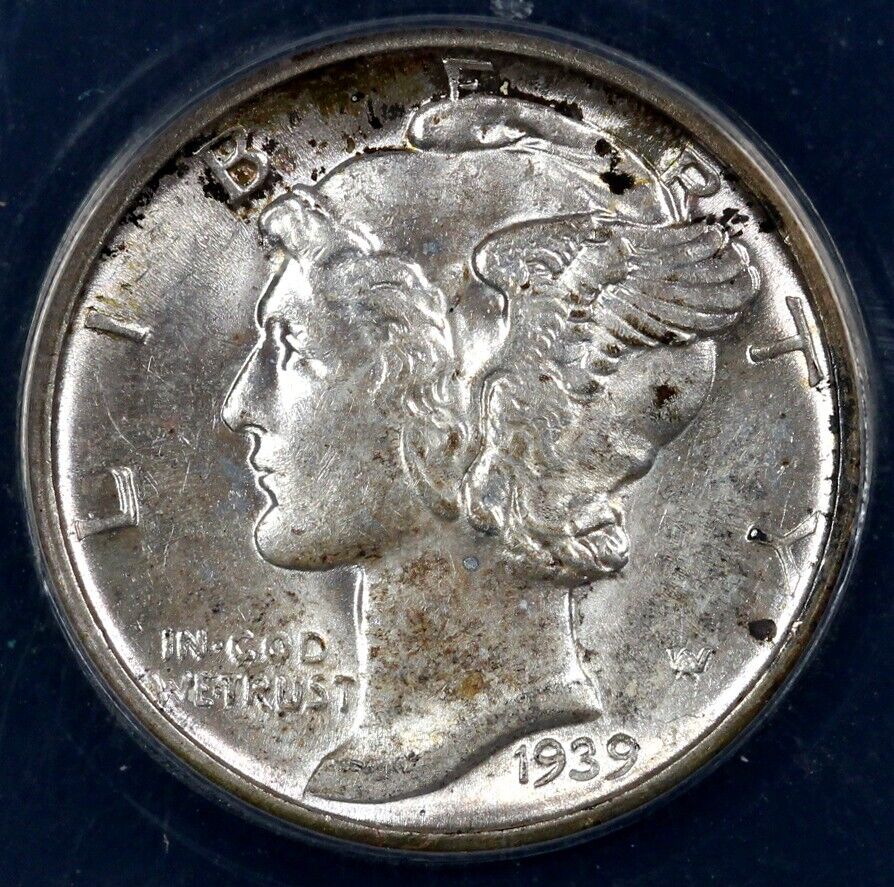 1939-D 10c Mercury Dime ANACS MS 64