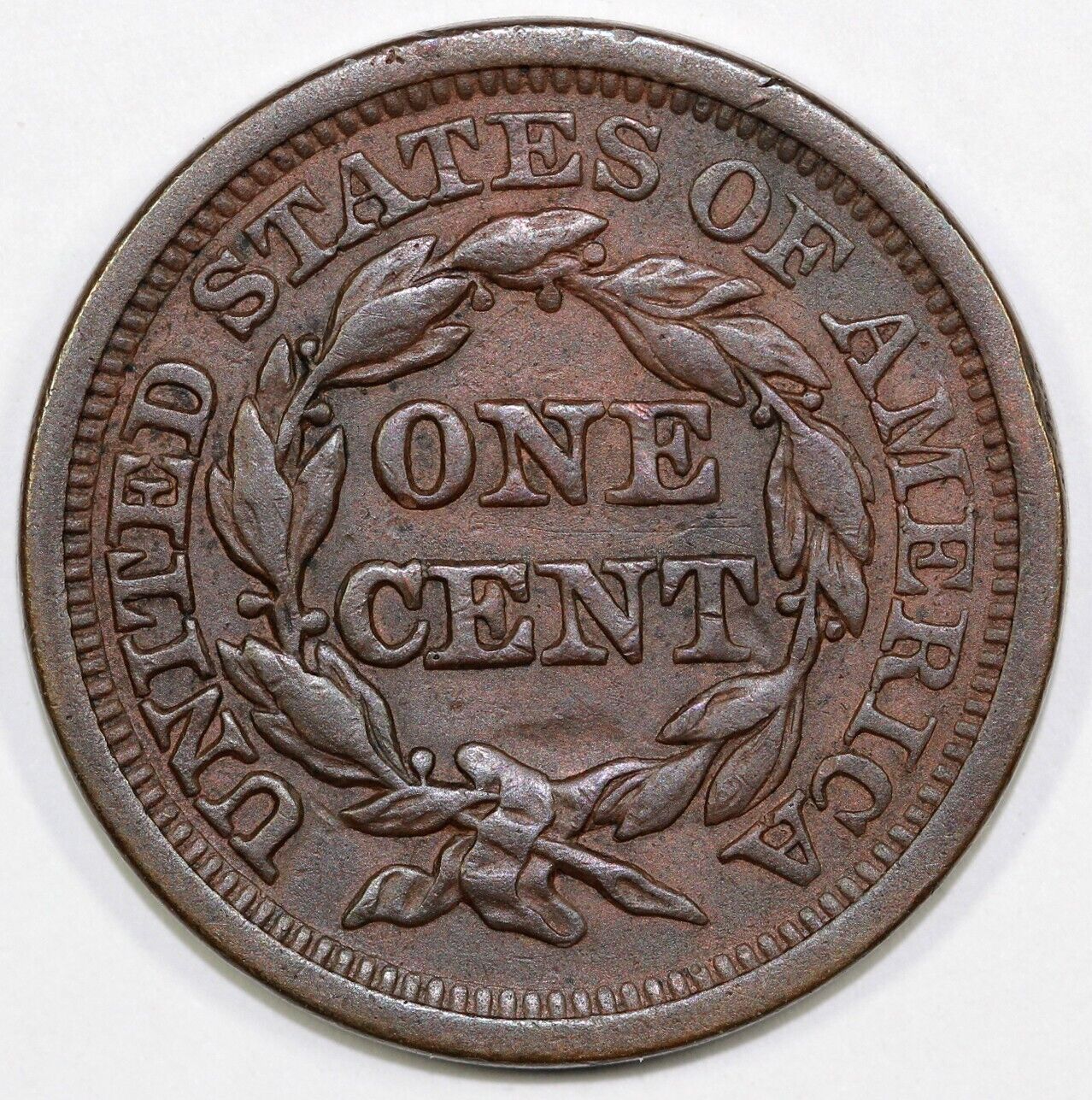 1849 1c N-17 Braided Hair Large Cent