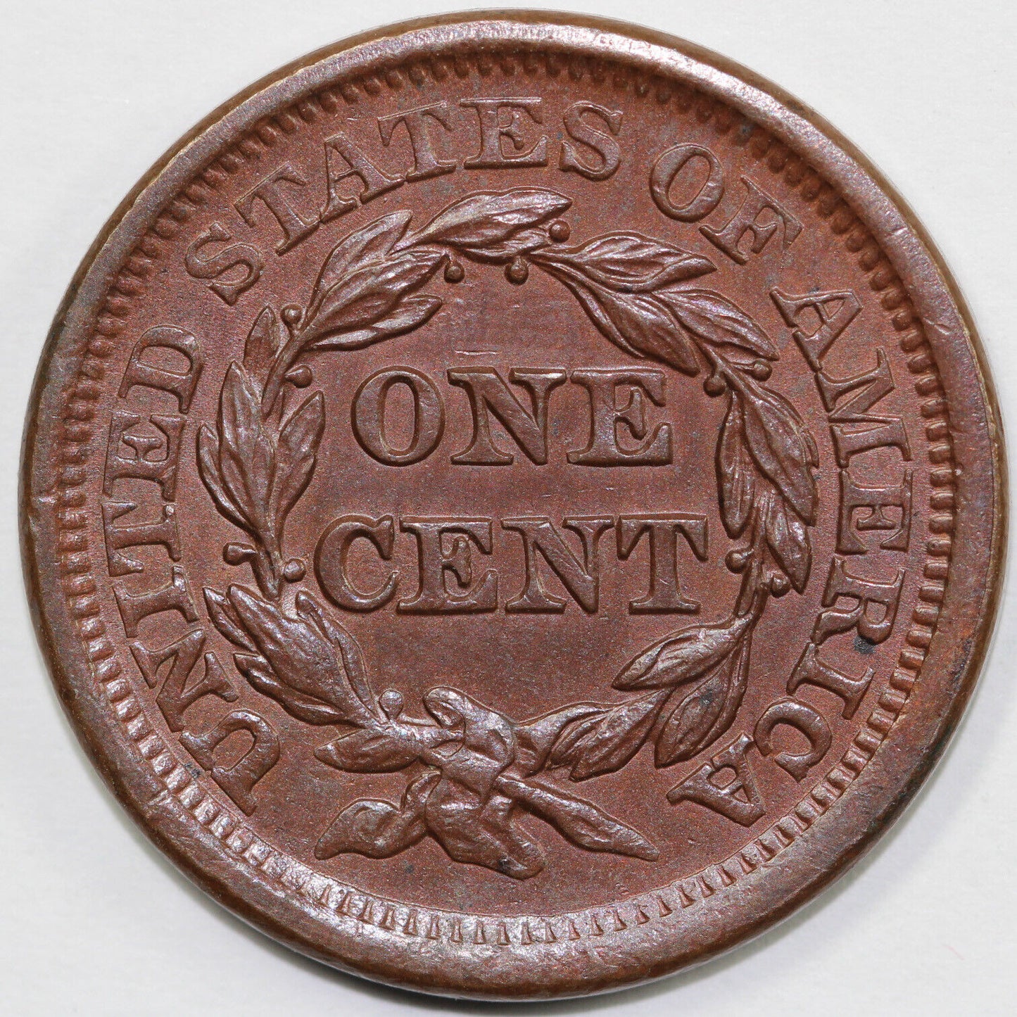 1856 1c N-14 Italic 56 Braided Hair Large Cent
