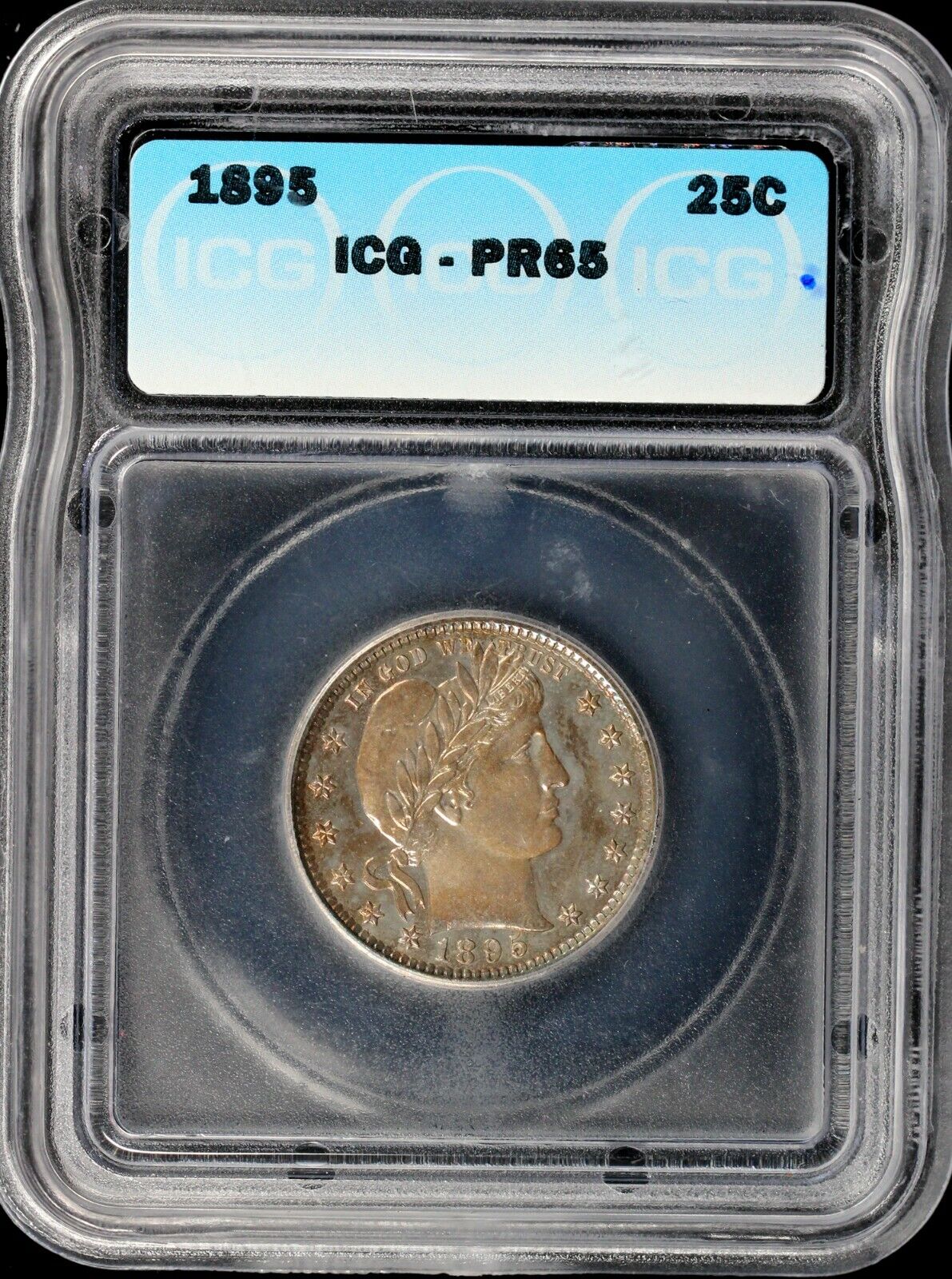 1895 25c Proof Barber Quarter ICG PR 65