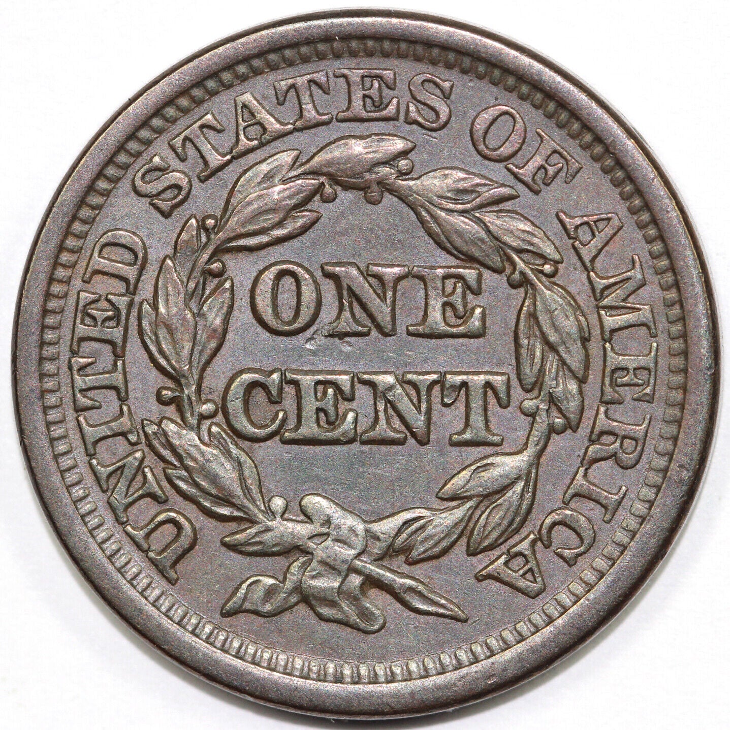 1845 1c N-15 Braided Hair Large Cent *Late Die State*