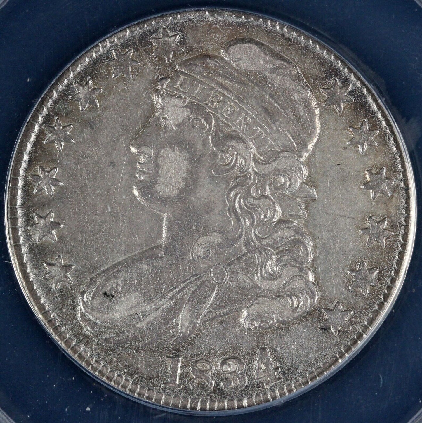 1834 50c Capped Bust Half Dollar ANACS EF 40 DETAILS CLEANED