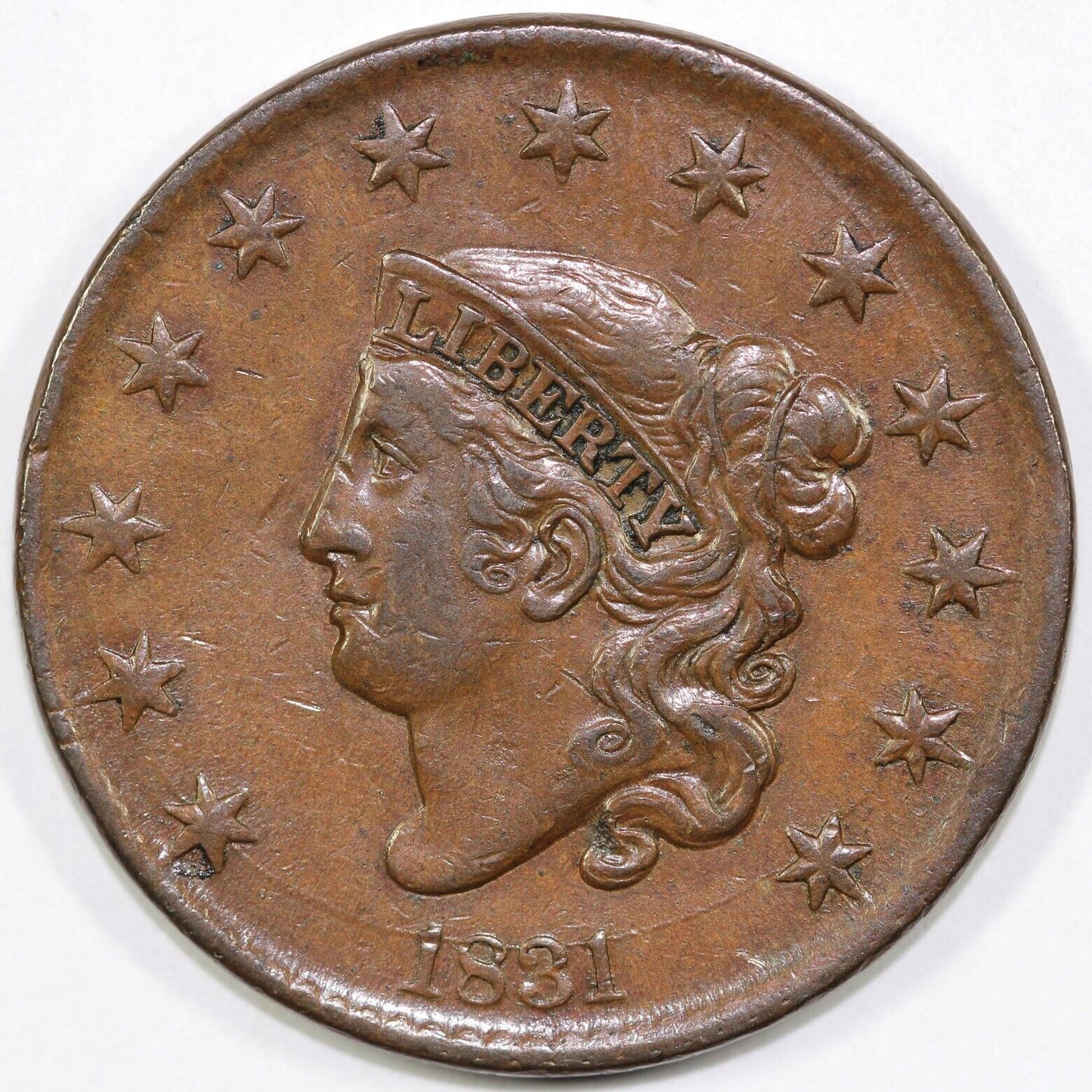 1831 1c N-1 Matron Head Large Cent