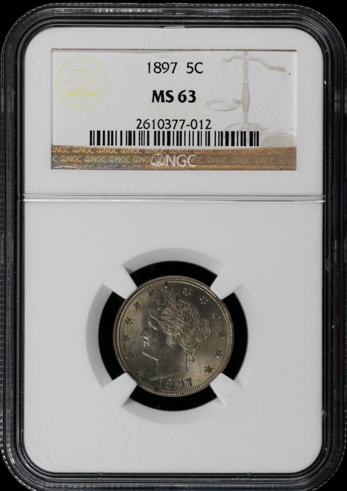 1897 5c Liberty Nickel NGC MS 63