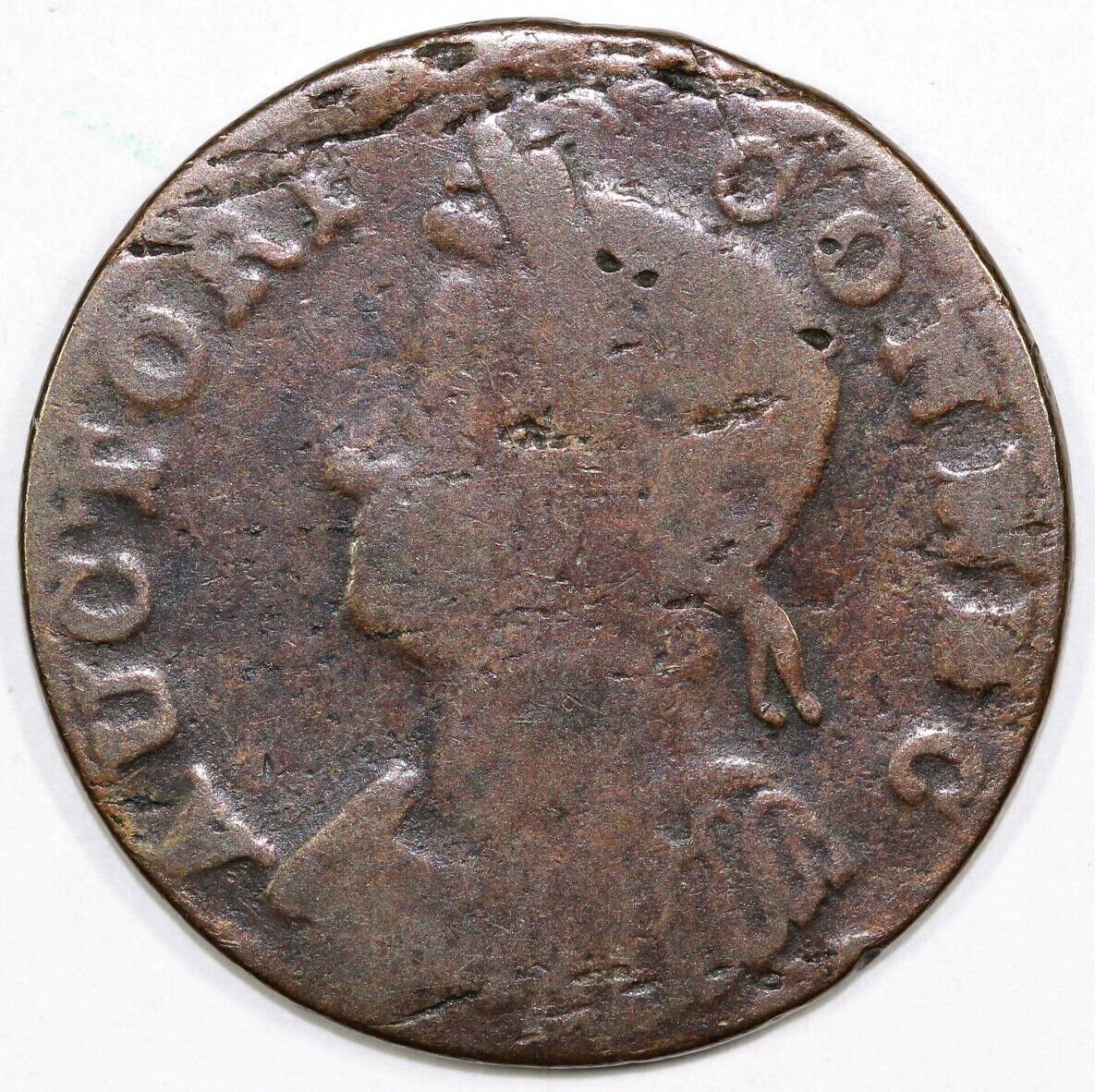 1786 Mailed Bust Left M-4.1-G Connecticut Colonial Copper Coin