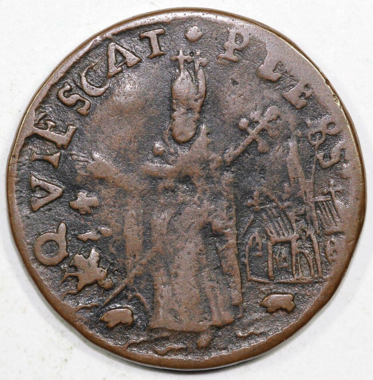 1670 New Jersey St. Patrick Colonial Copper Farthing