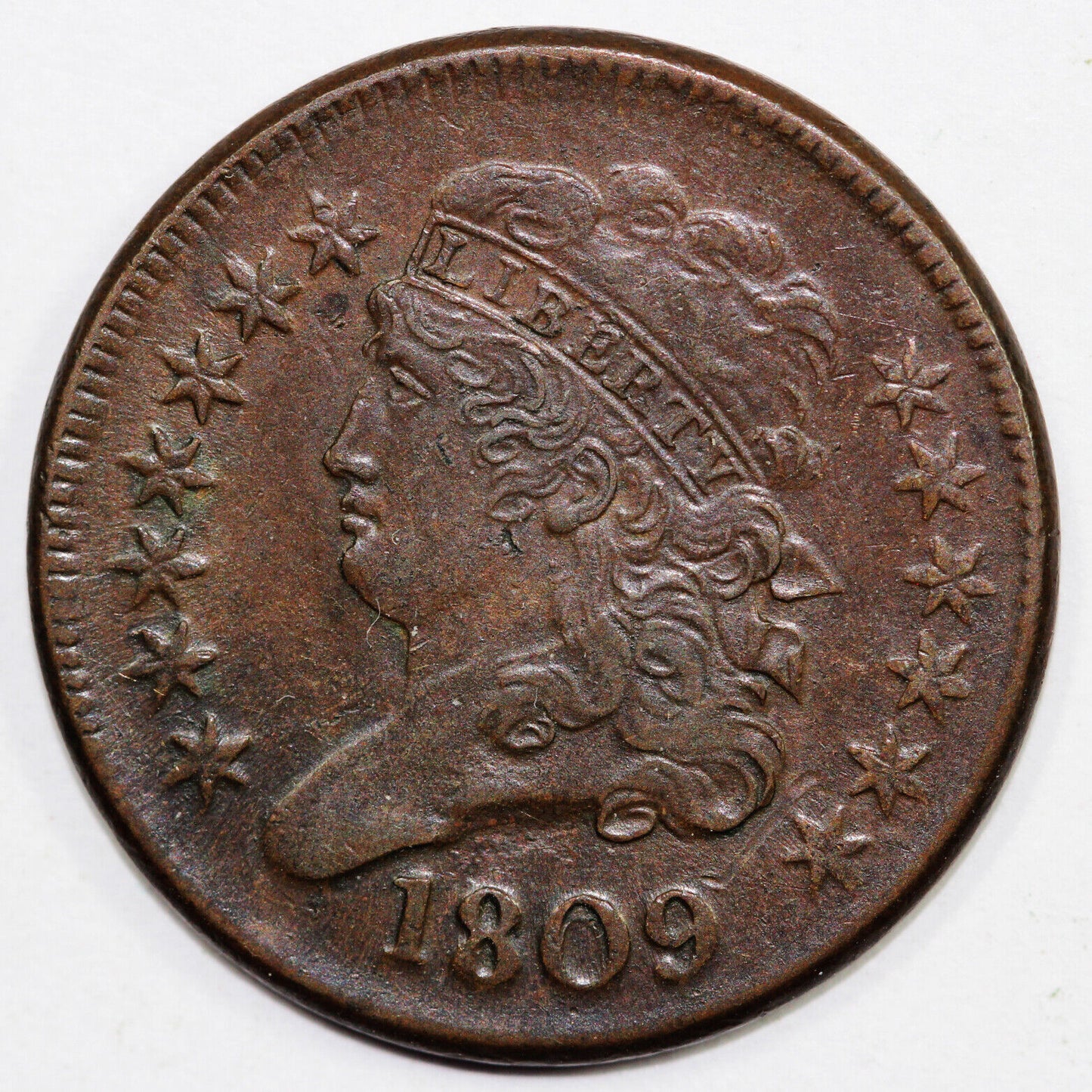 1809 1/2c C-4 Ciricle in 0 Classic Head Half Cent