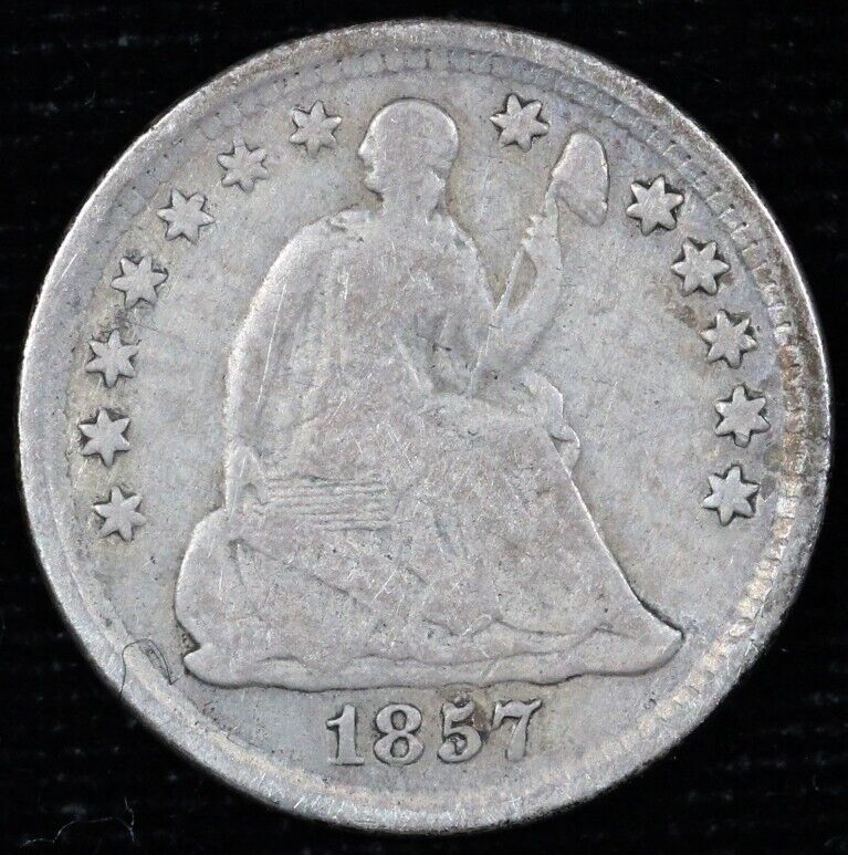 1857 H10c Seated Liberty Half Dime