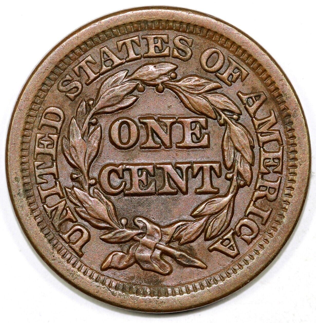 1849 1c N-2 Braided Hair Large Cent