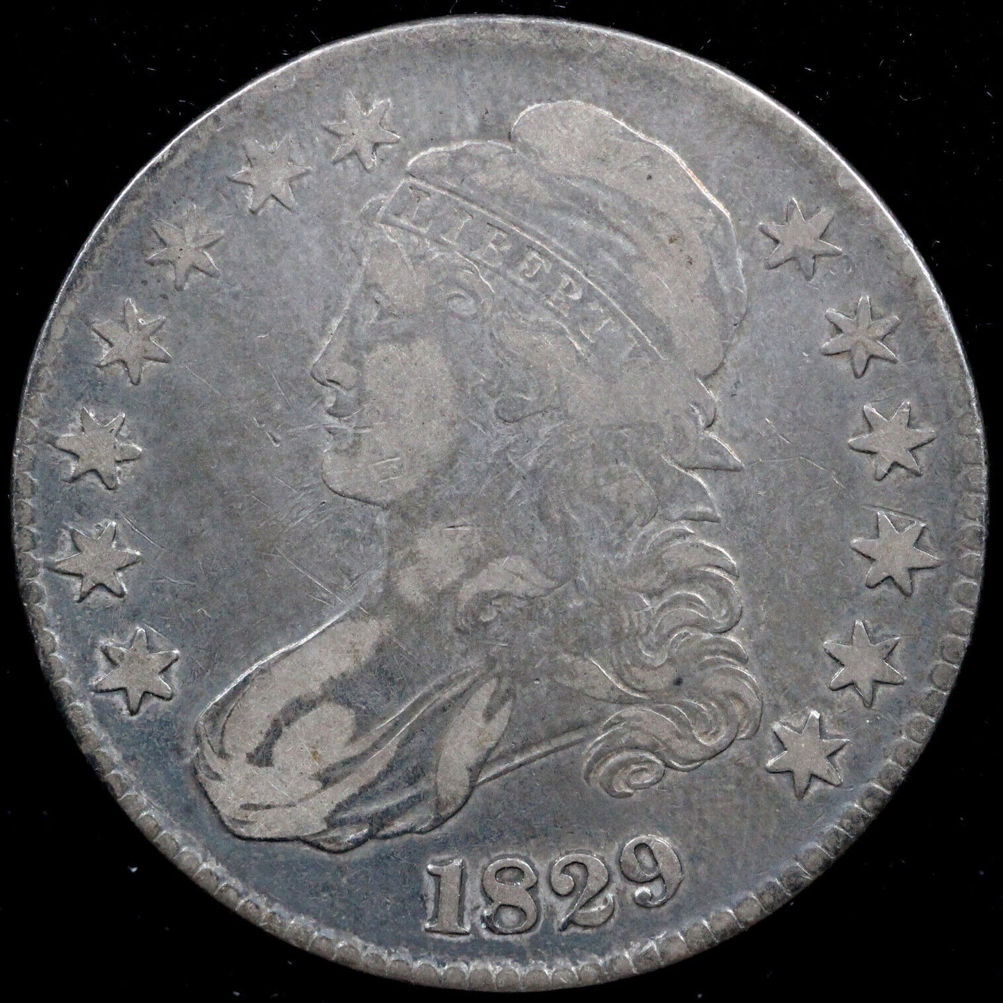 1829 50c O-112a Capped Bust Half Dollar