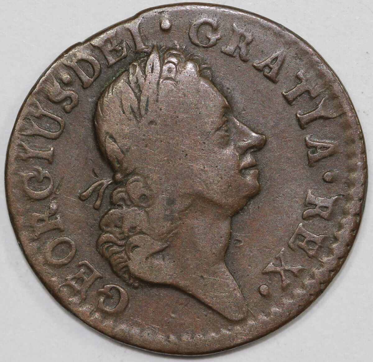 1723 1/2c Woods Hibernia Colonial Copper Half Penny