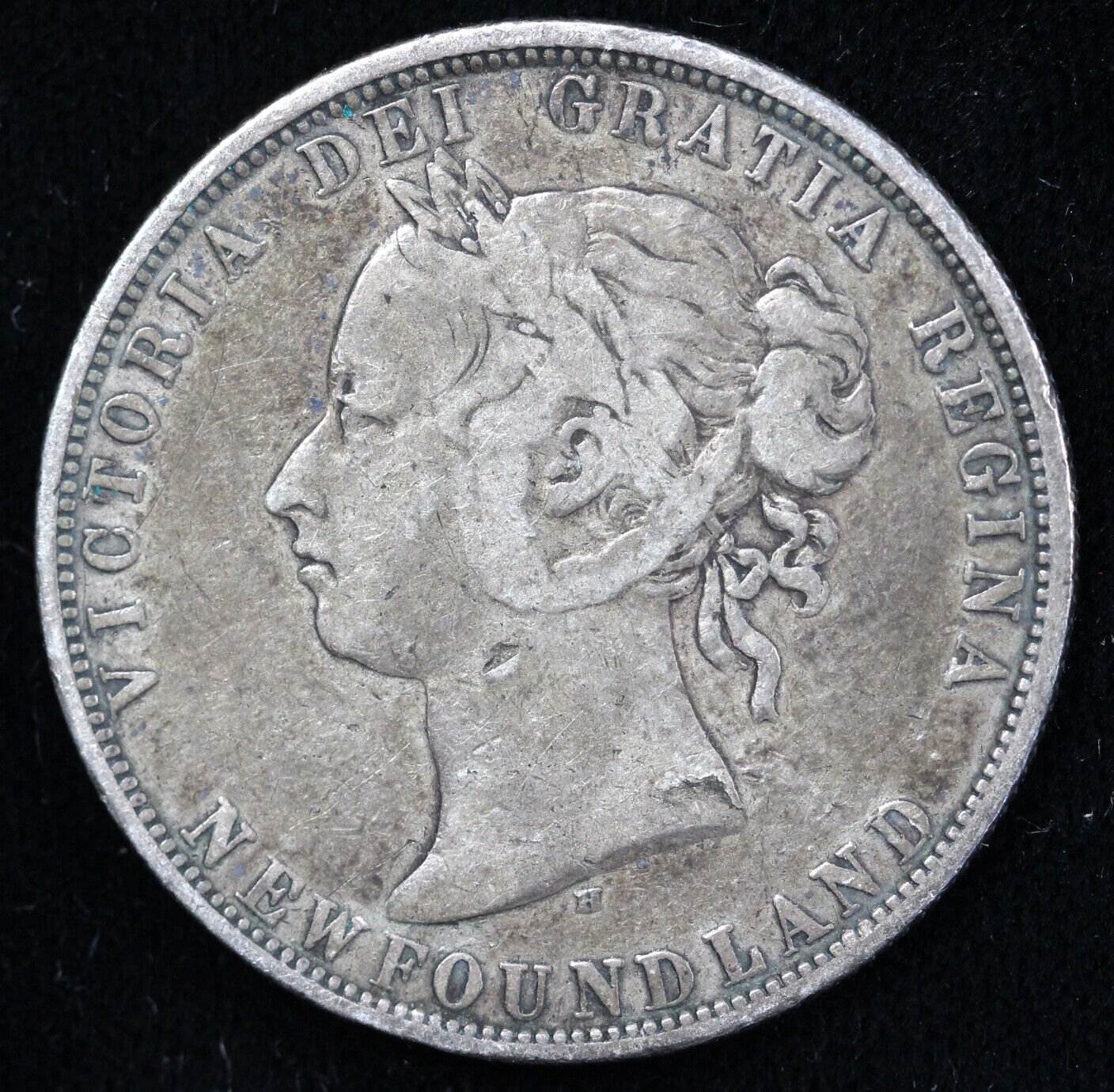 1872 50c Canada New Foundland Half Dollar