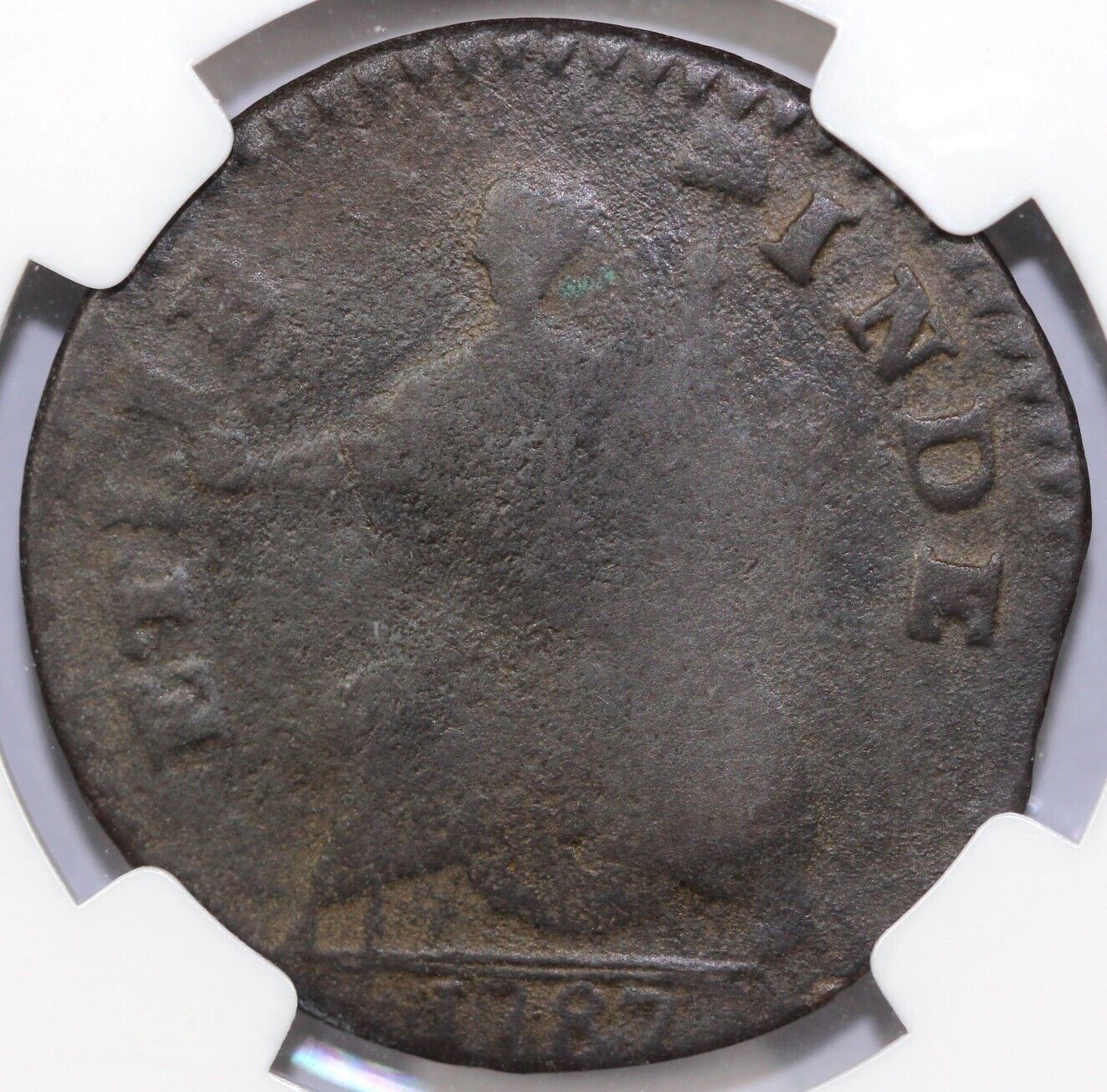 1787 Small Head Connecticut Colonial Copper NGC VG DETAILS ENV DAMAGE