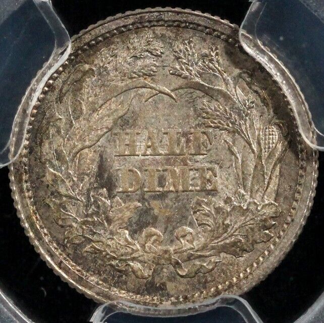 1862 H10c Seated Liberty Half Dime PCGS MS 65