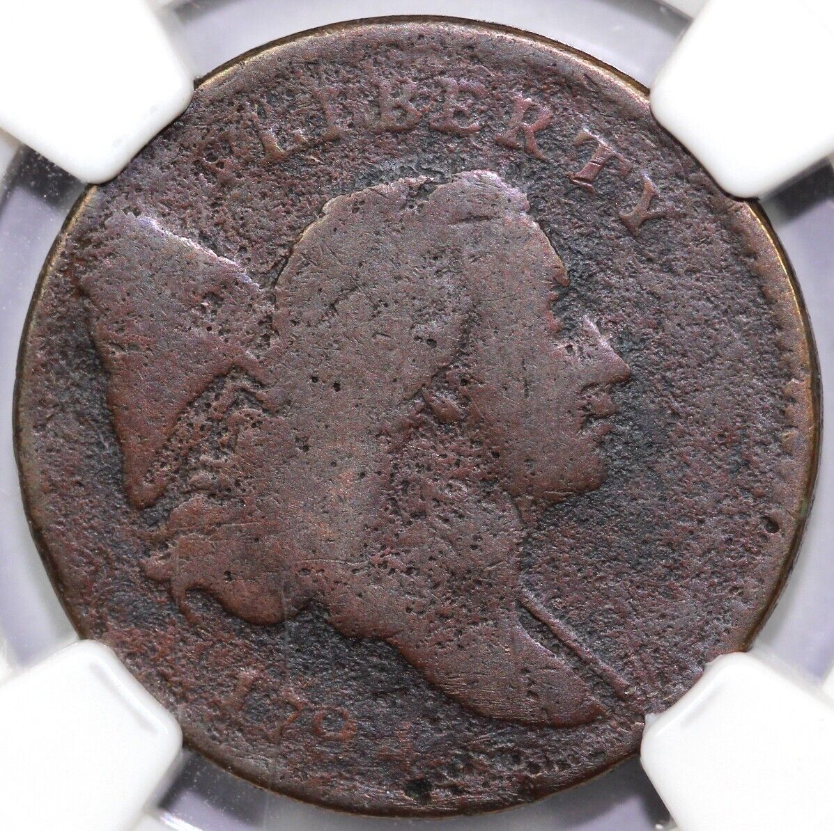 1794 1/2c C-6a Low Relief Liberty Cap Half Cent NGC VG DETAILS CORROSION