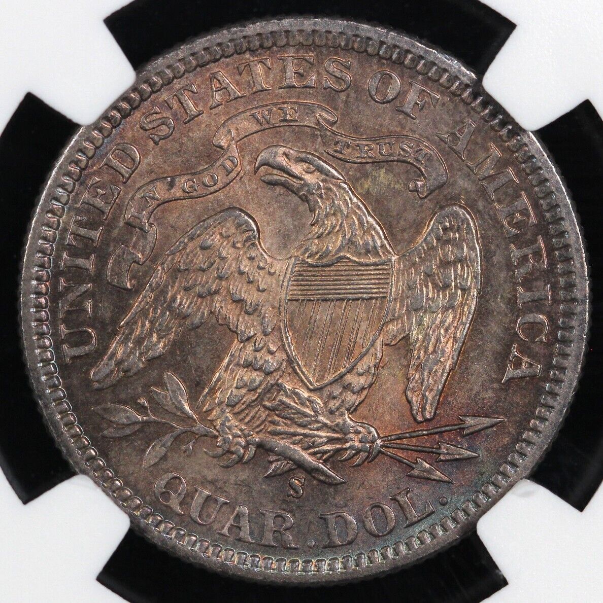 1877-S 25c Seated Liberty Quarter NGC MS 64
