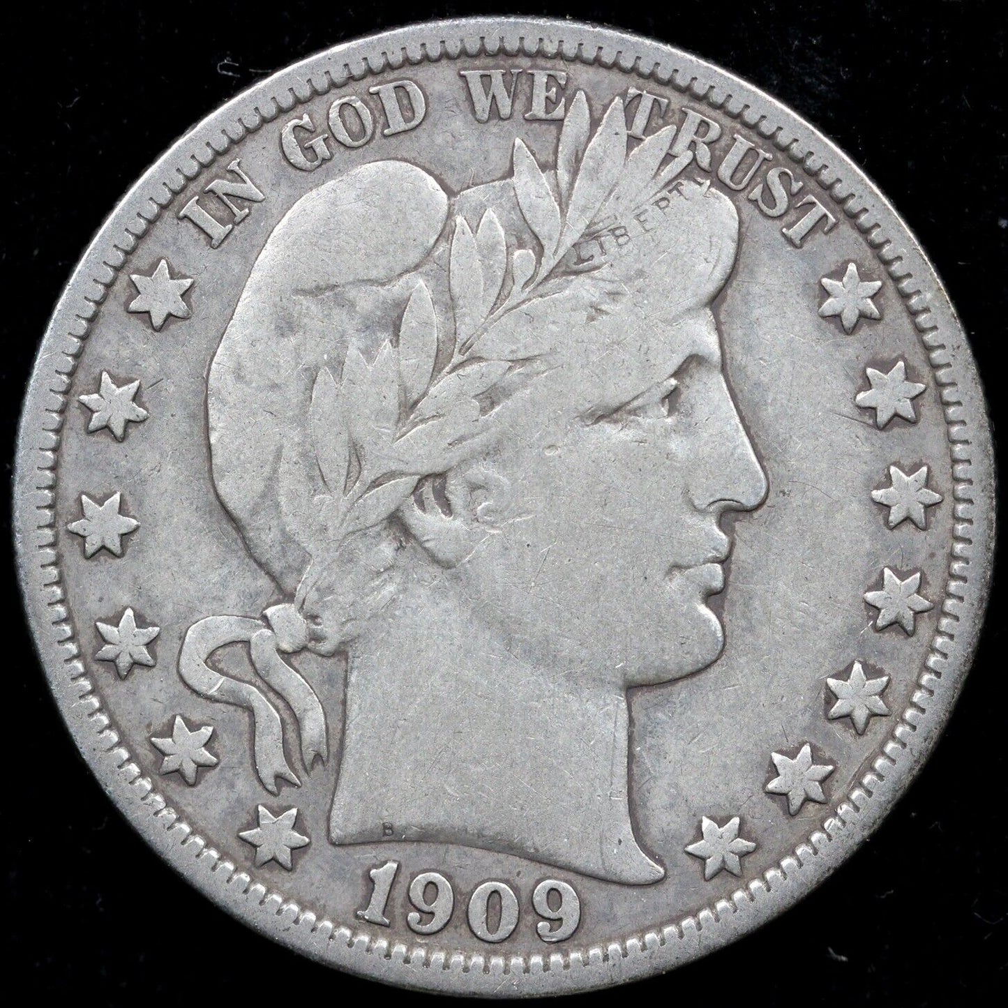 1909 50c Barber Half Dollar