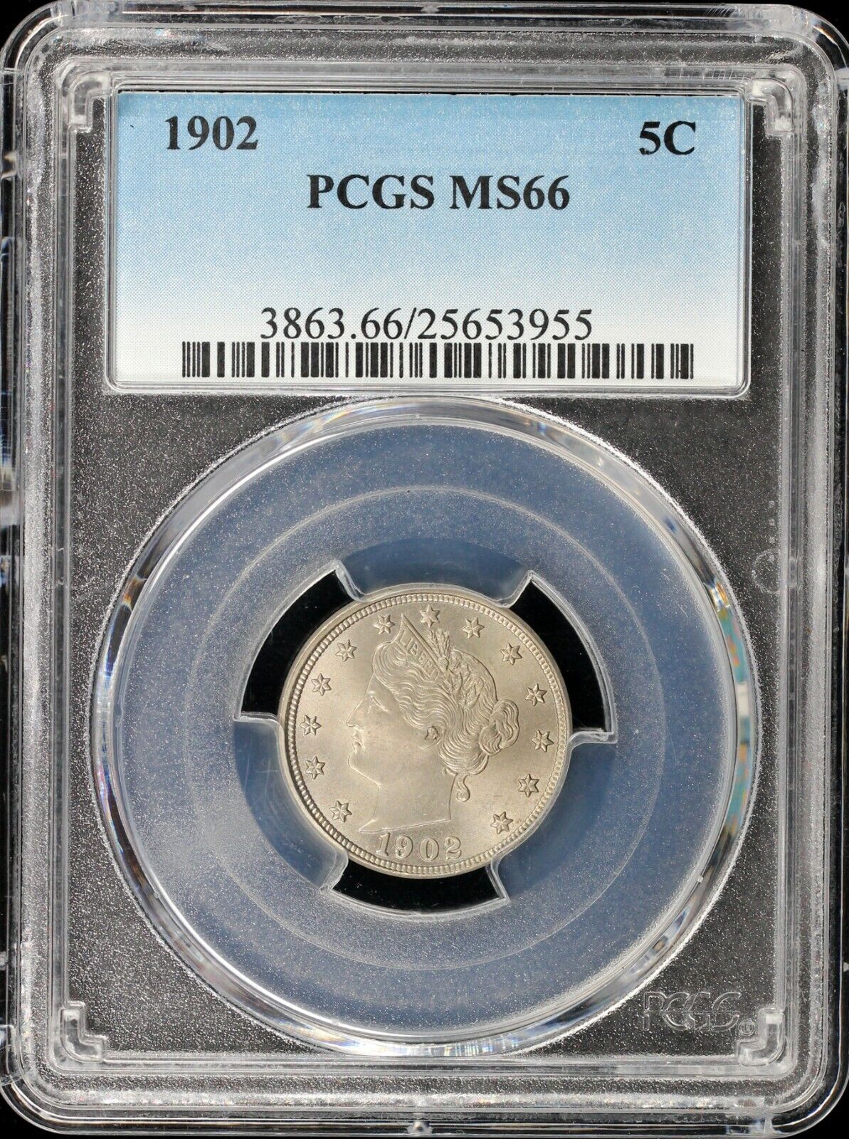1902 5c Liberty Nickel PCGS MS 66