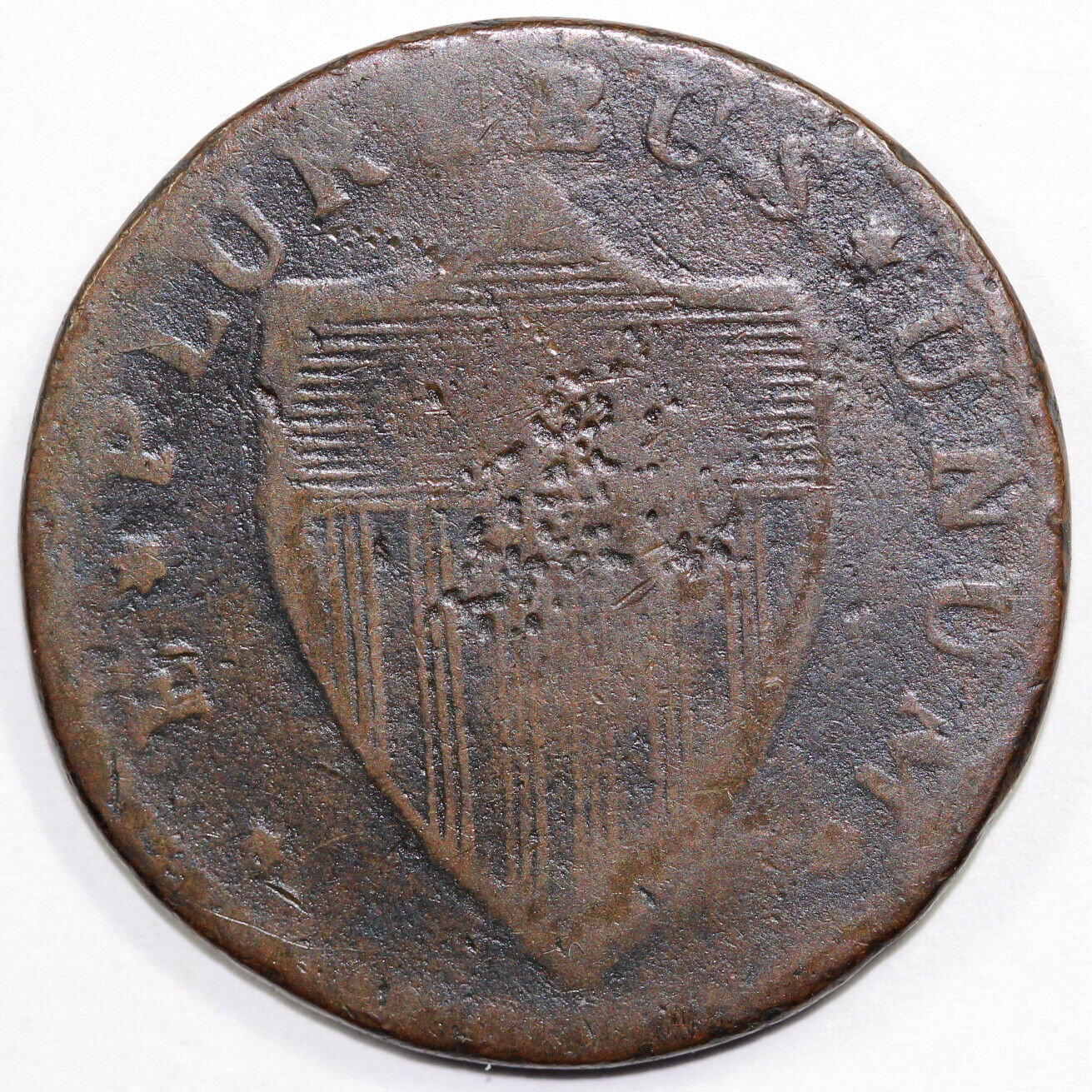 1787 1/2p M.45-e New Jersey Colonial Half Penny
