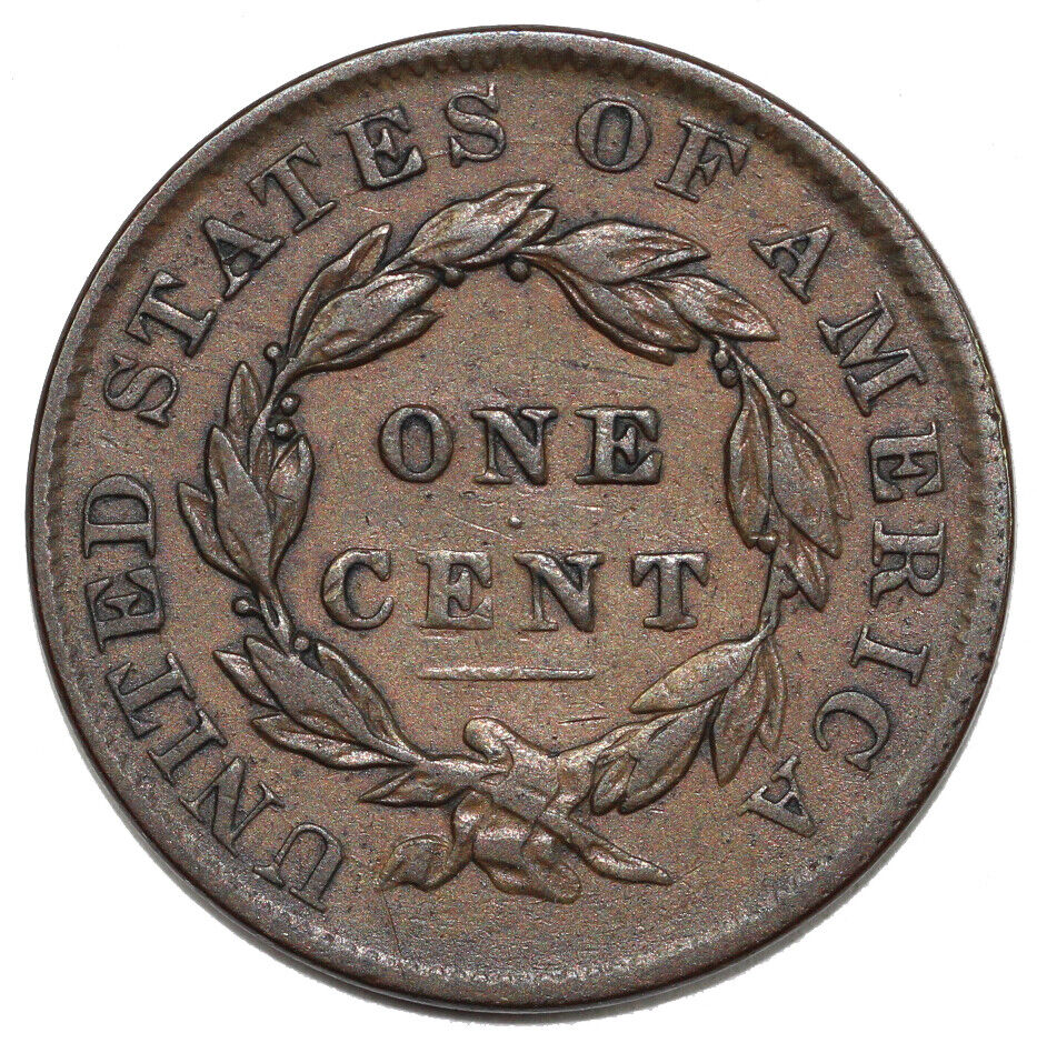 1835 1c N-3 Coronet or Matron Head Large Cent