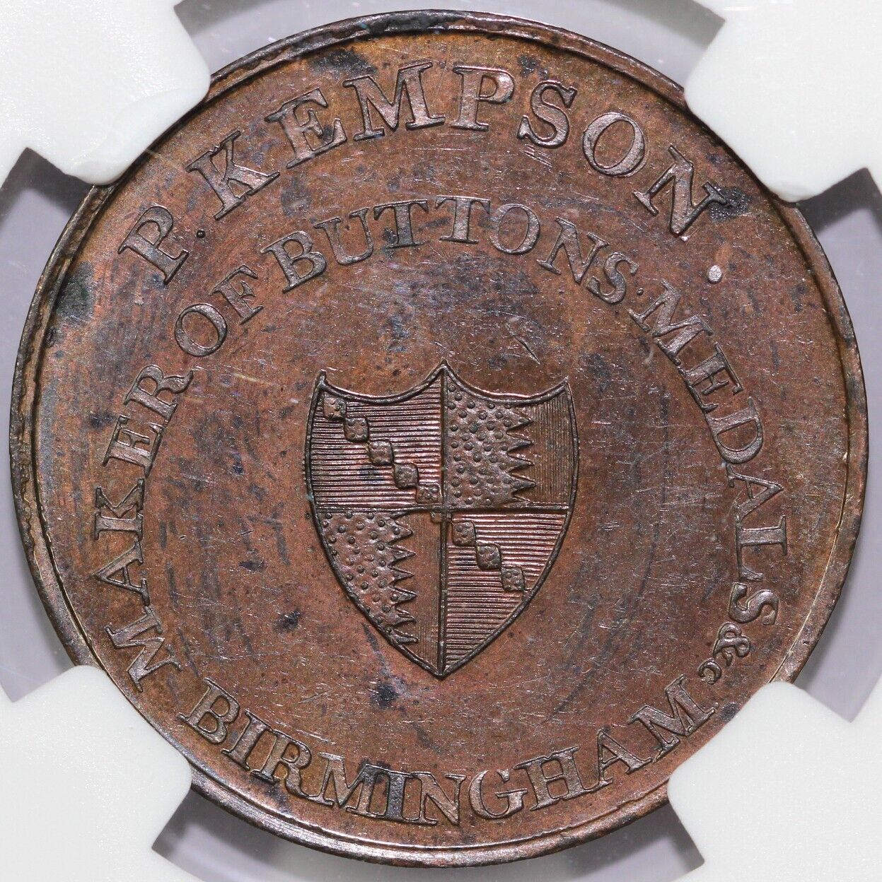 1794 1/2p D&H -197A Warwickshite-Kempson's Conder Token NGC MS 62