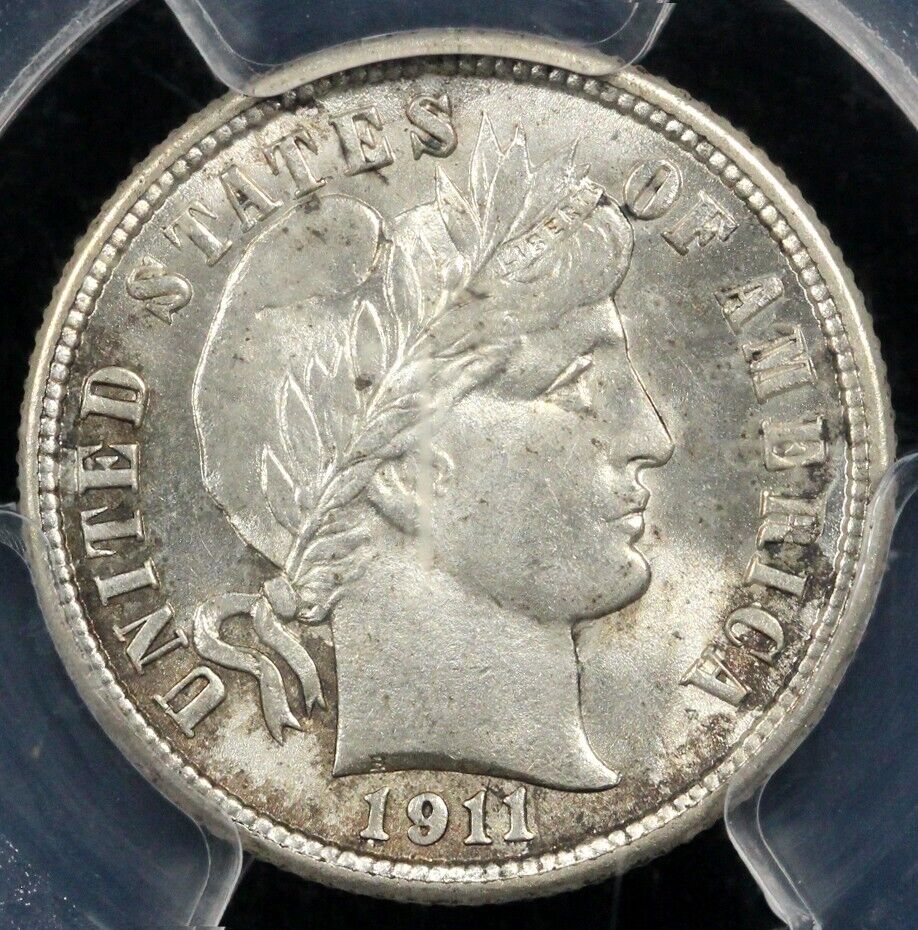 1911 10c Barber Dime PCGS MS 64