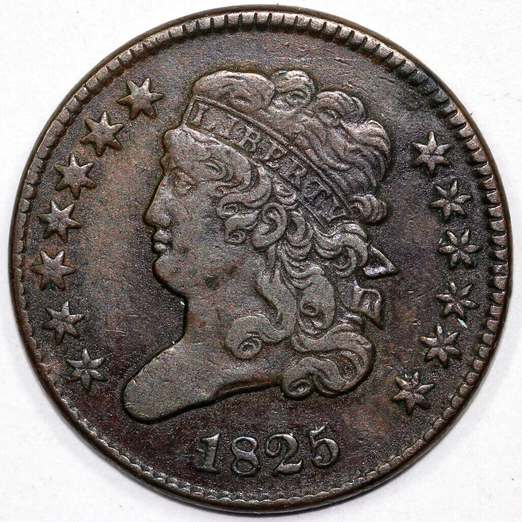 1825 1/2c Classic Head Half Cent