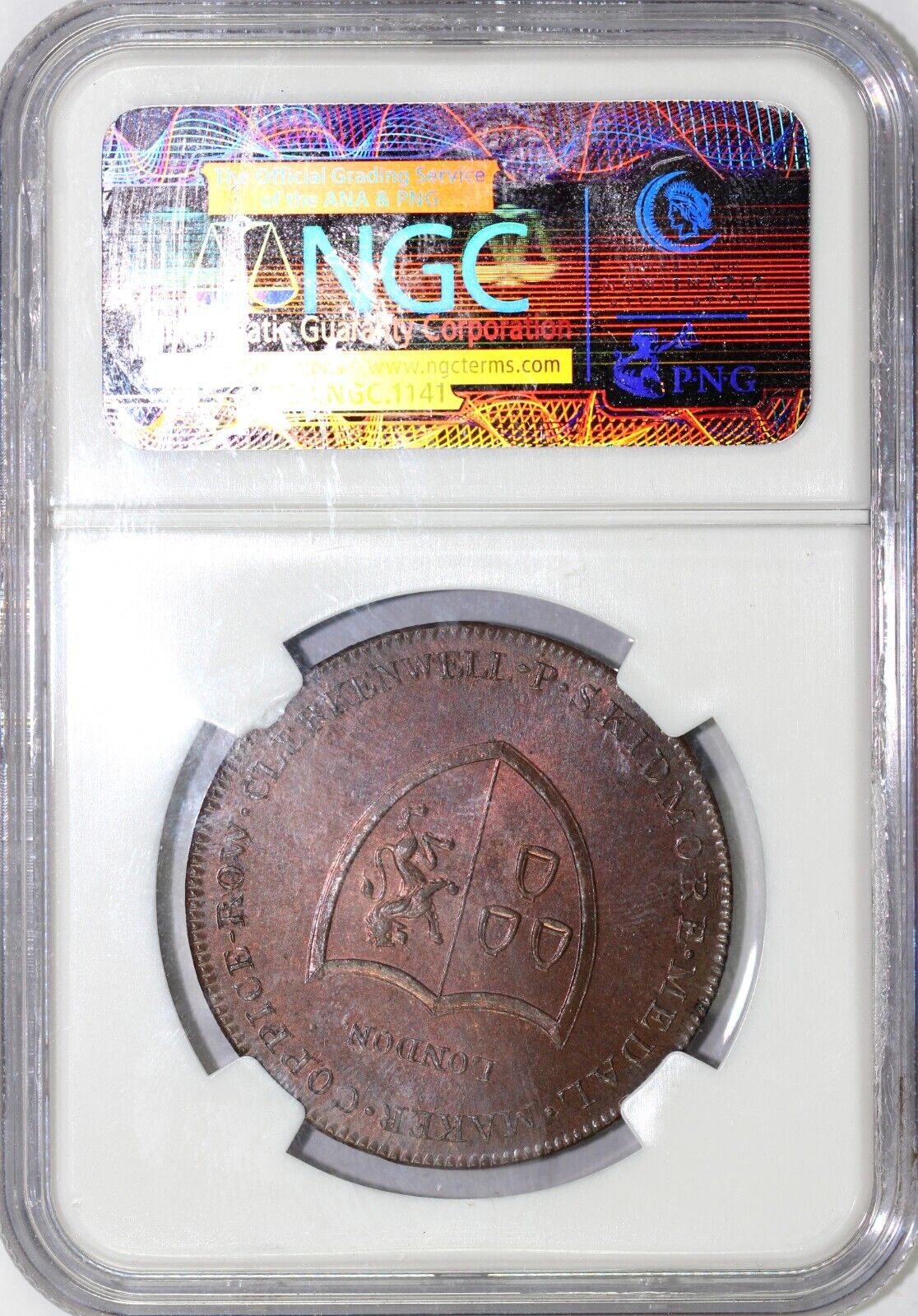 1790's 1P D&H-162 Middlesex-Skidmore's Token NGC MS 66