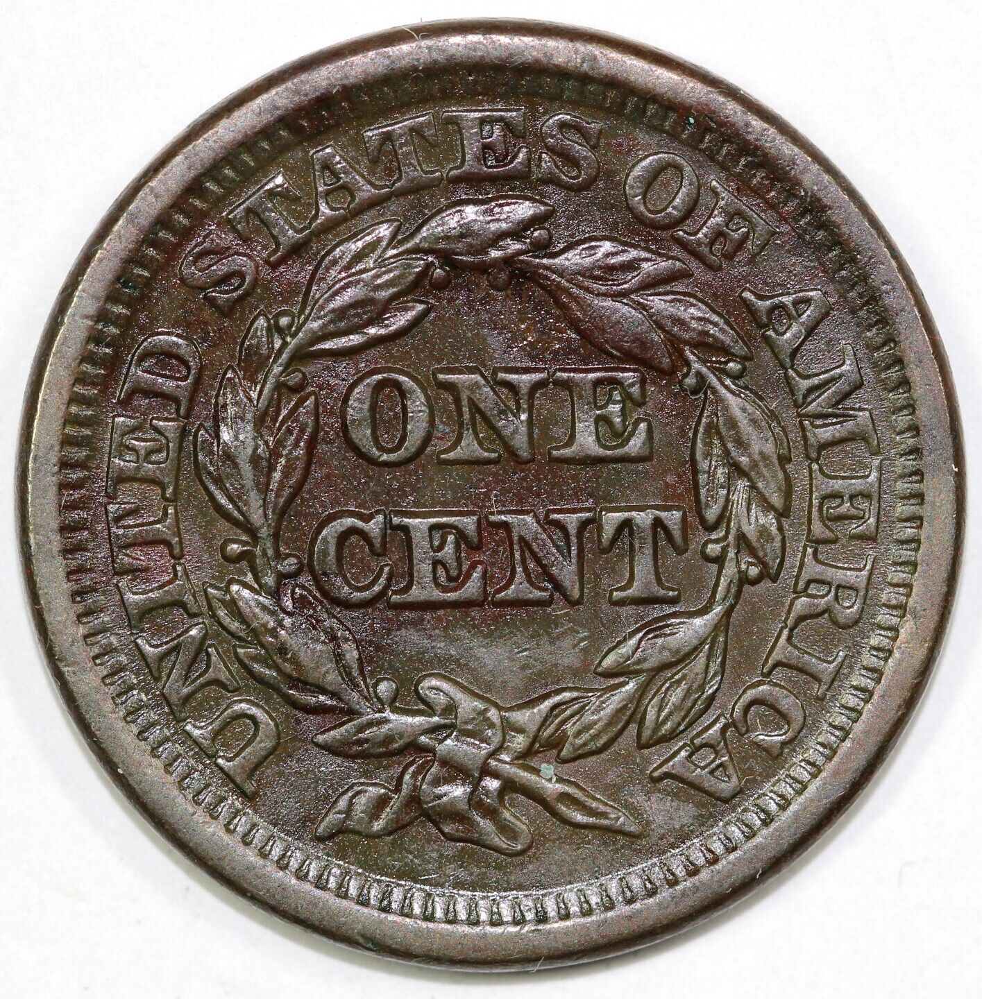 1848 1c N-12 Braided Hair Large Cent
