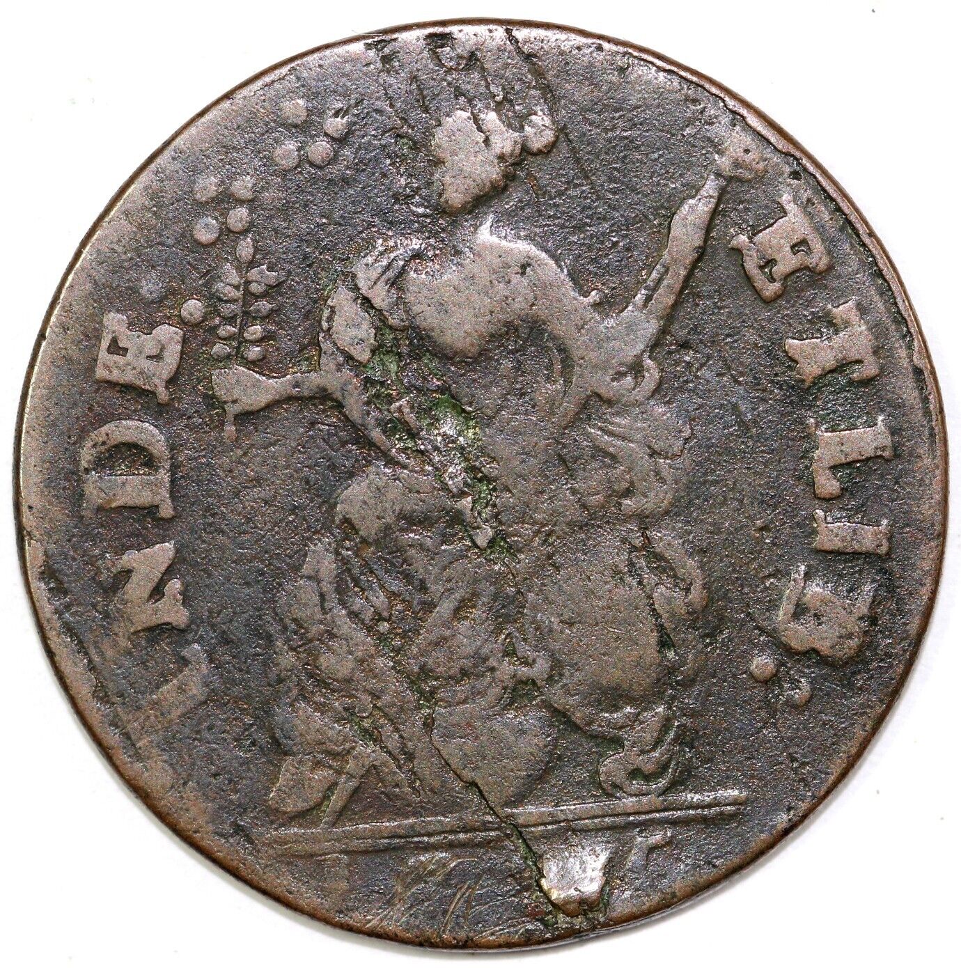 1785 M.4.4-C Connecticut Colonial Copper Coin