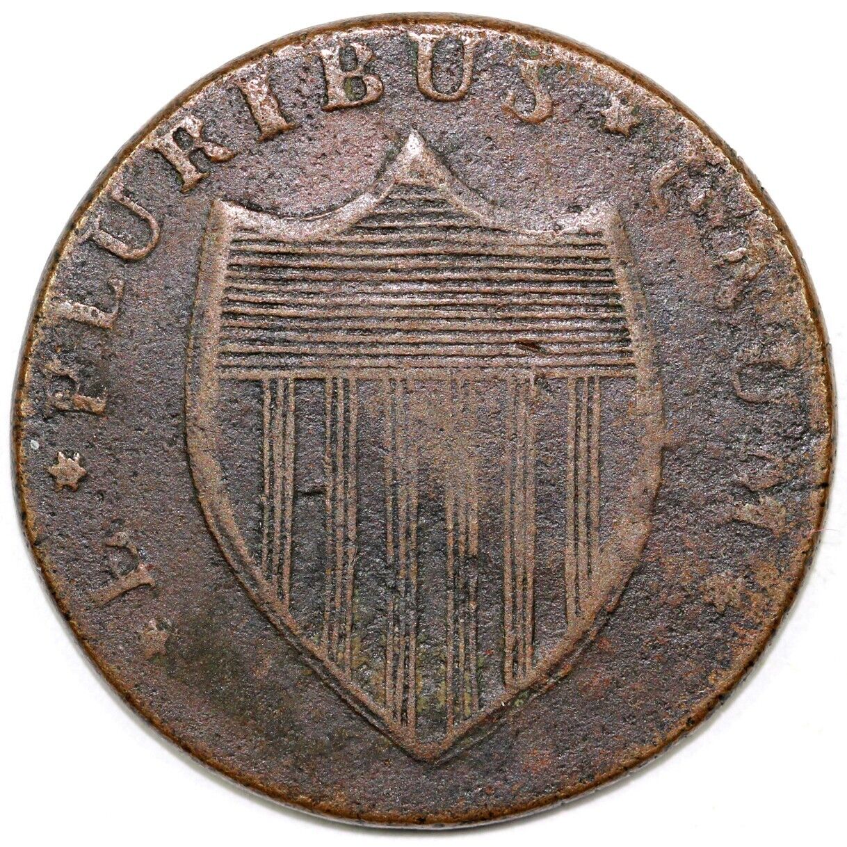 1786 1c M.15-J Straight Beam New Jersey Colonial Copper Coin