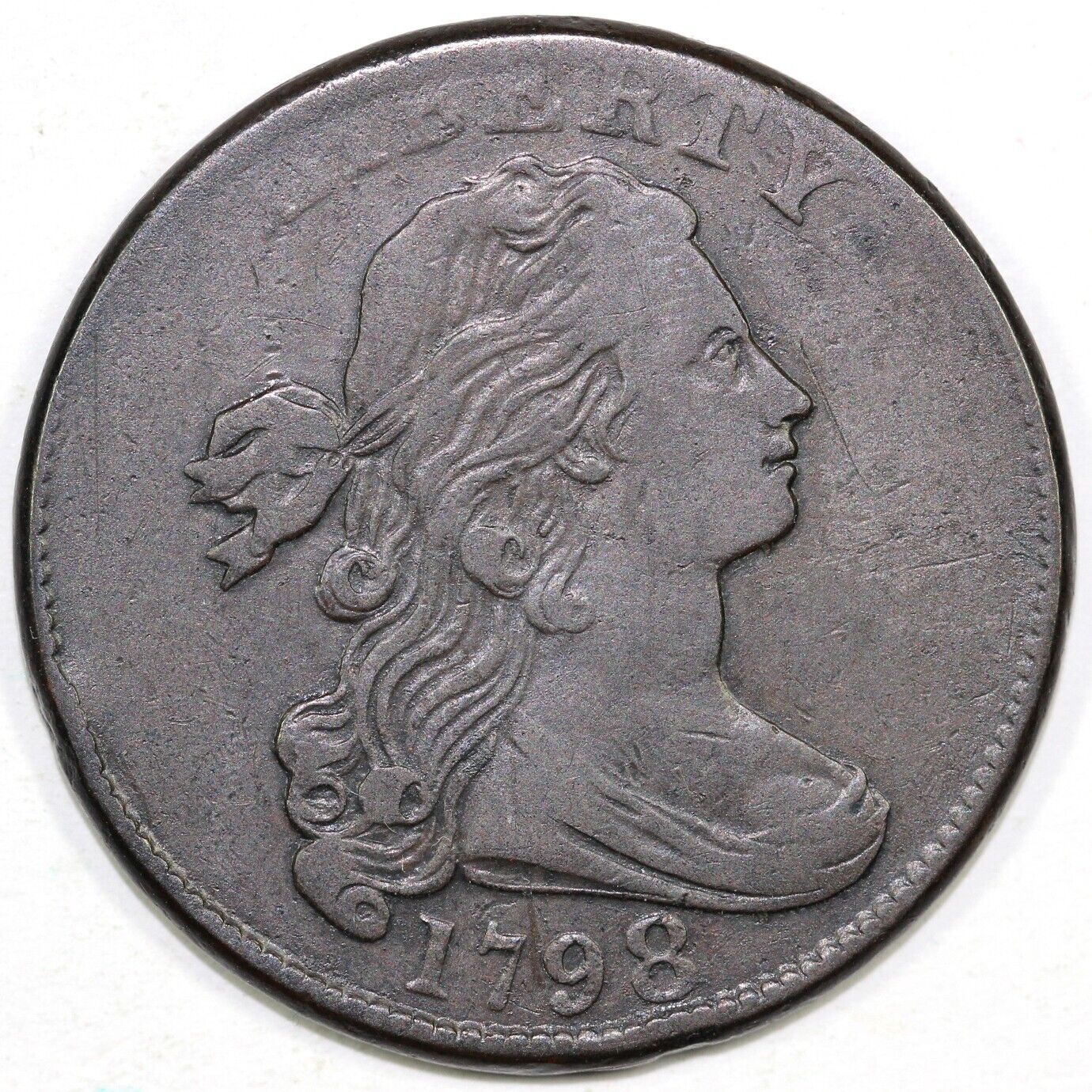 1798 1c 2nd Hairstyle S-166 Draped Bust Large Cent *EDS*