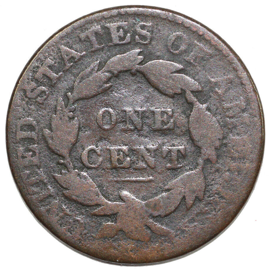 1830 1c N-9 Coronet or Matron Head Large Cent