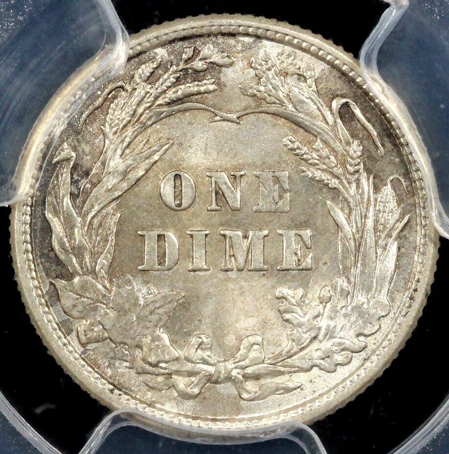 1911 10c Barber Dime PCGS MS 64