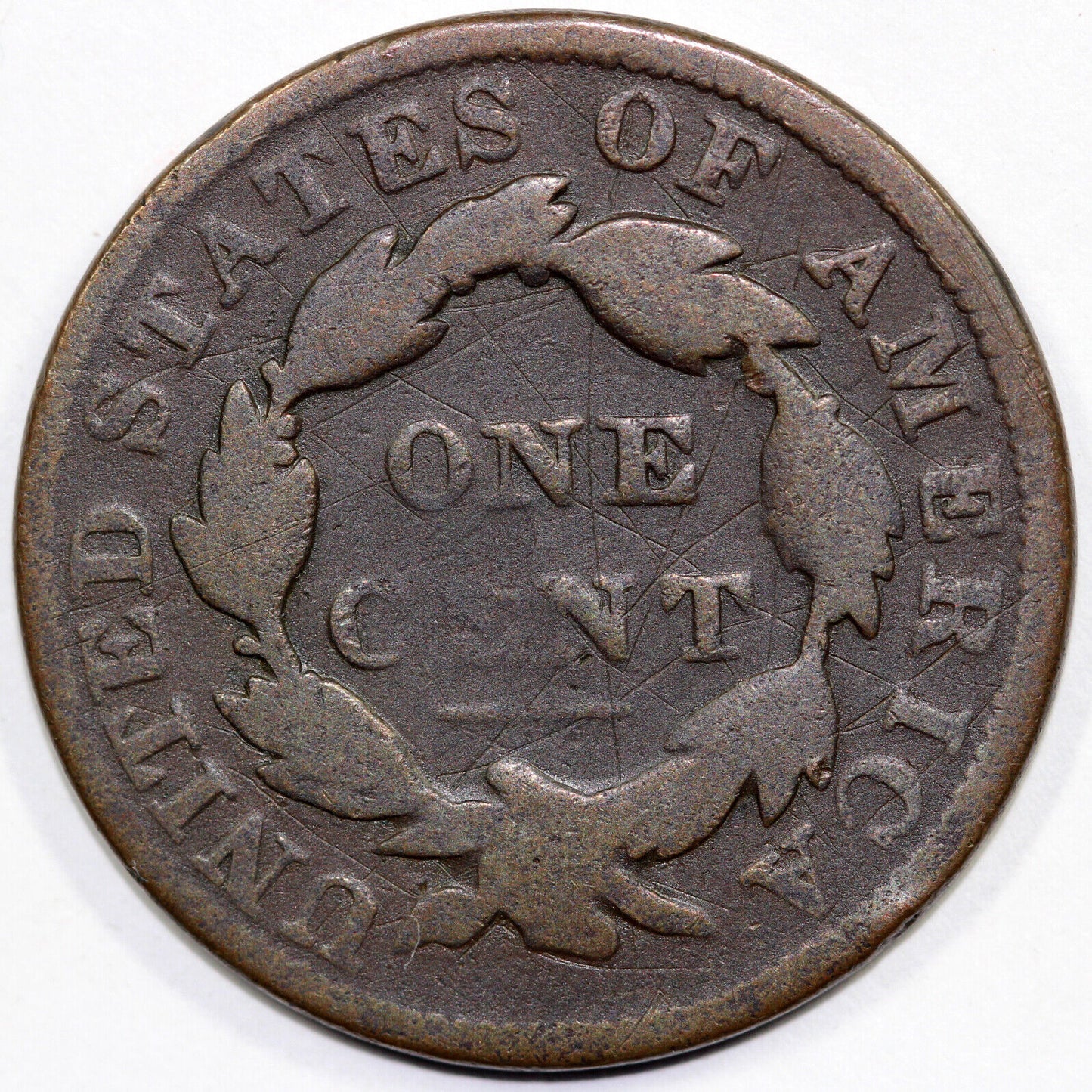 1835 1c N-18 Matron Head Large Cent