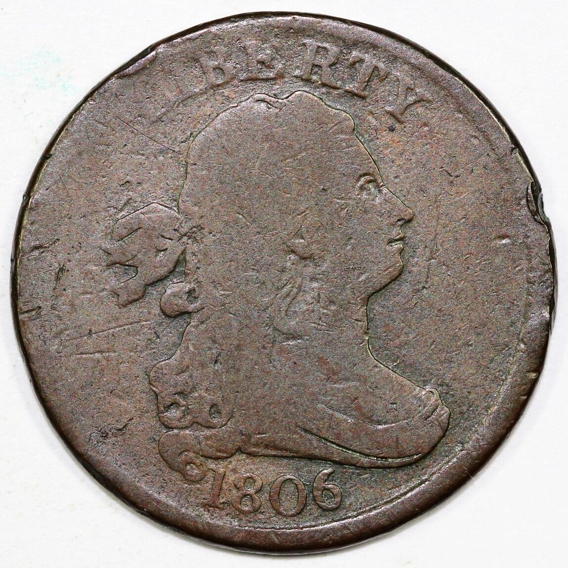1806 1/2c C-2 Draped Bust Half Cent