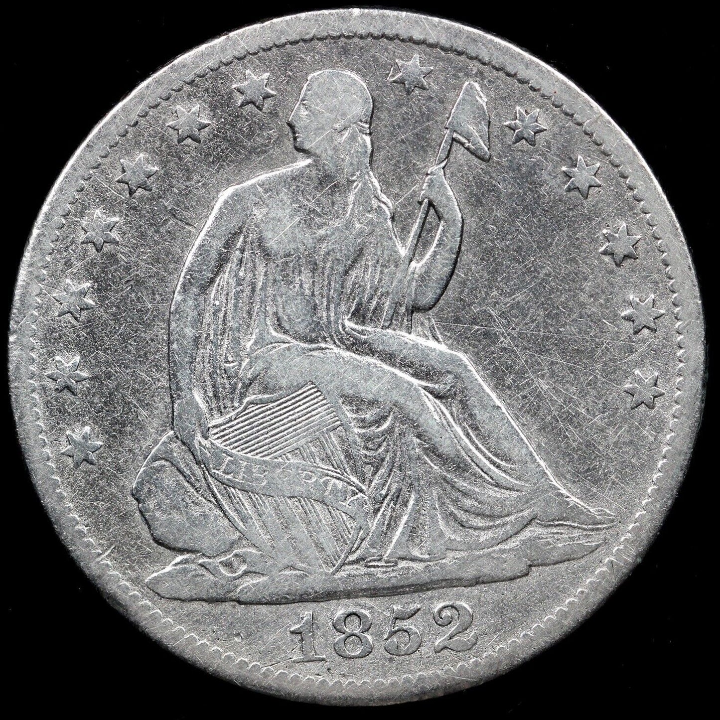 1852-O 50c Seated Liberty Half Dollar