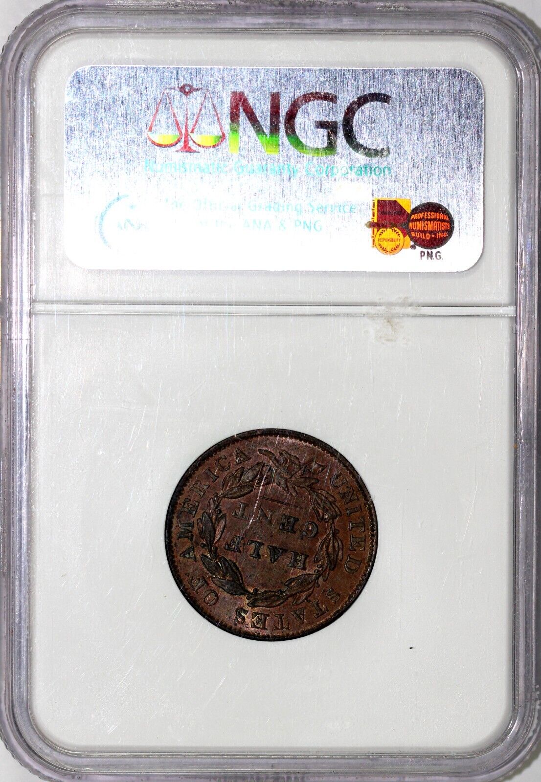 1833 1/2c C-1 Classic Head Half Cent NGC MS 61 BN