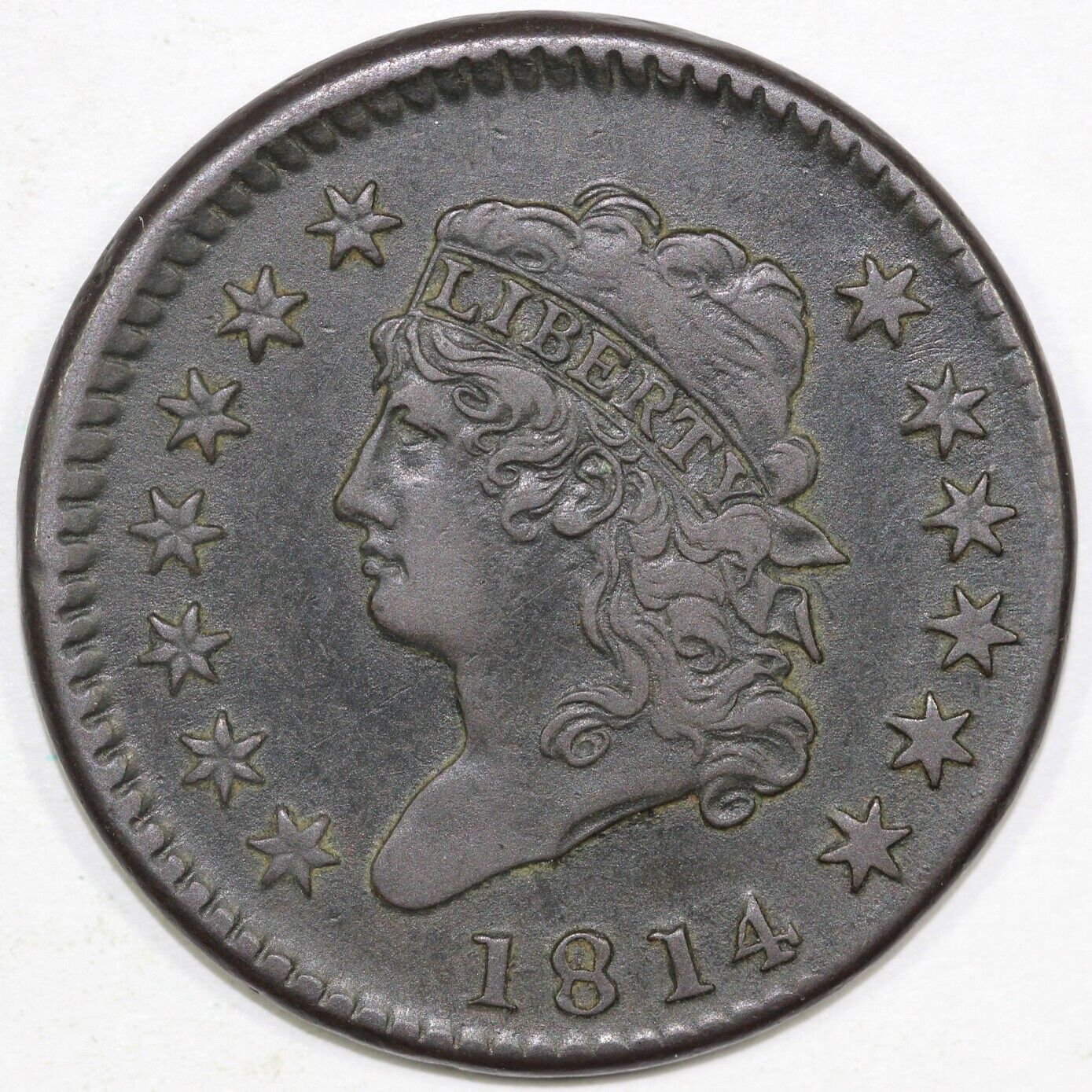 1814 1c S-294 Crosslet 4 Classic Head Large Cent