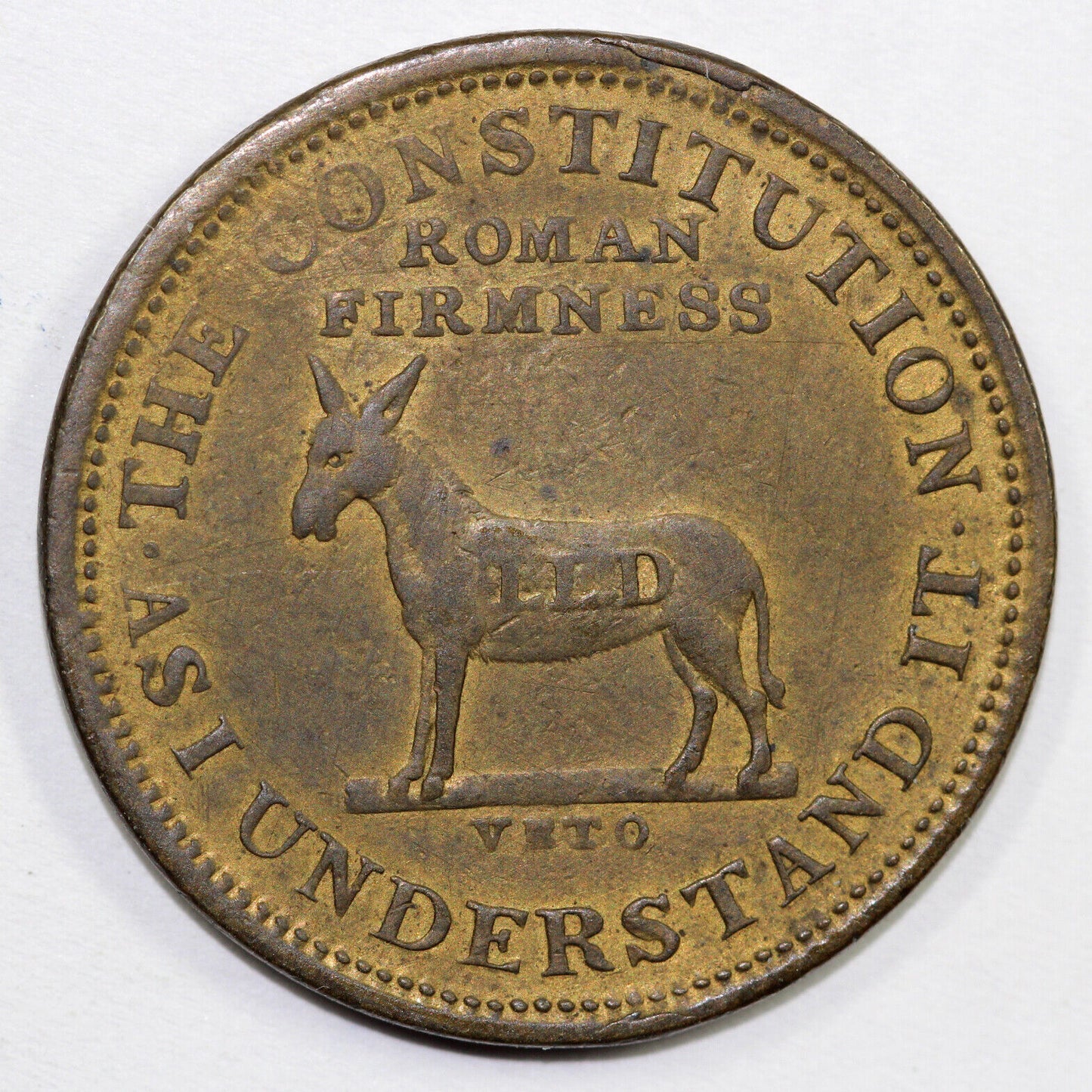 1833 HTT I Take The Responsibility Hard Times Token *Brass*