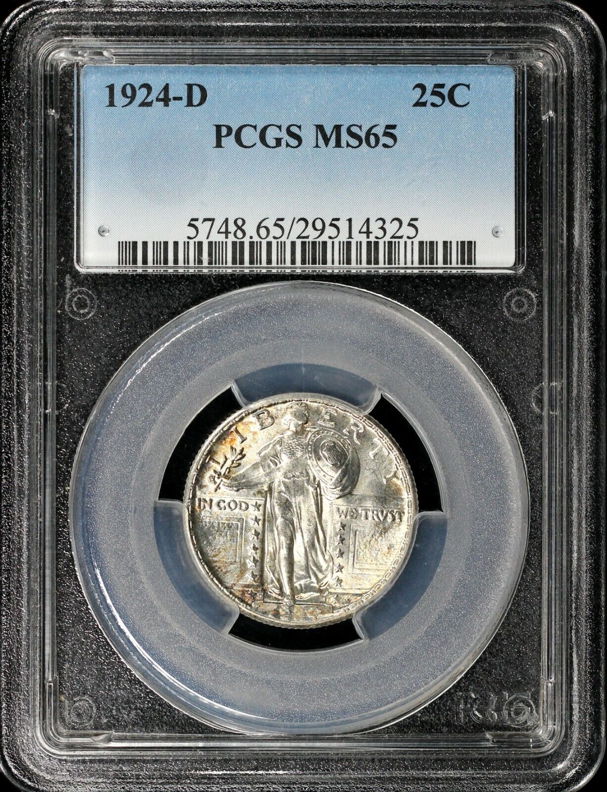 1924-D 25c Standing Liberty Quarter PCGS MS 65