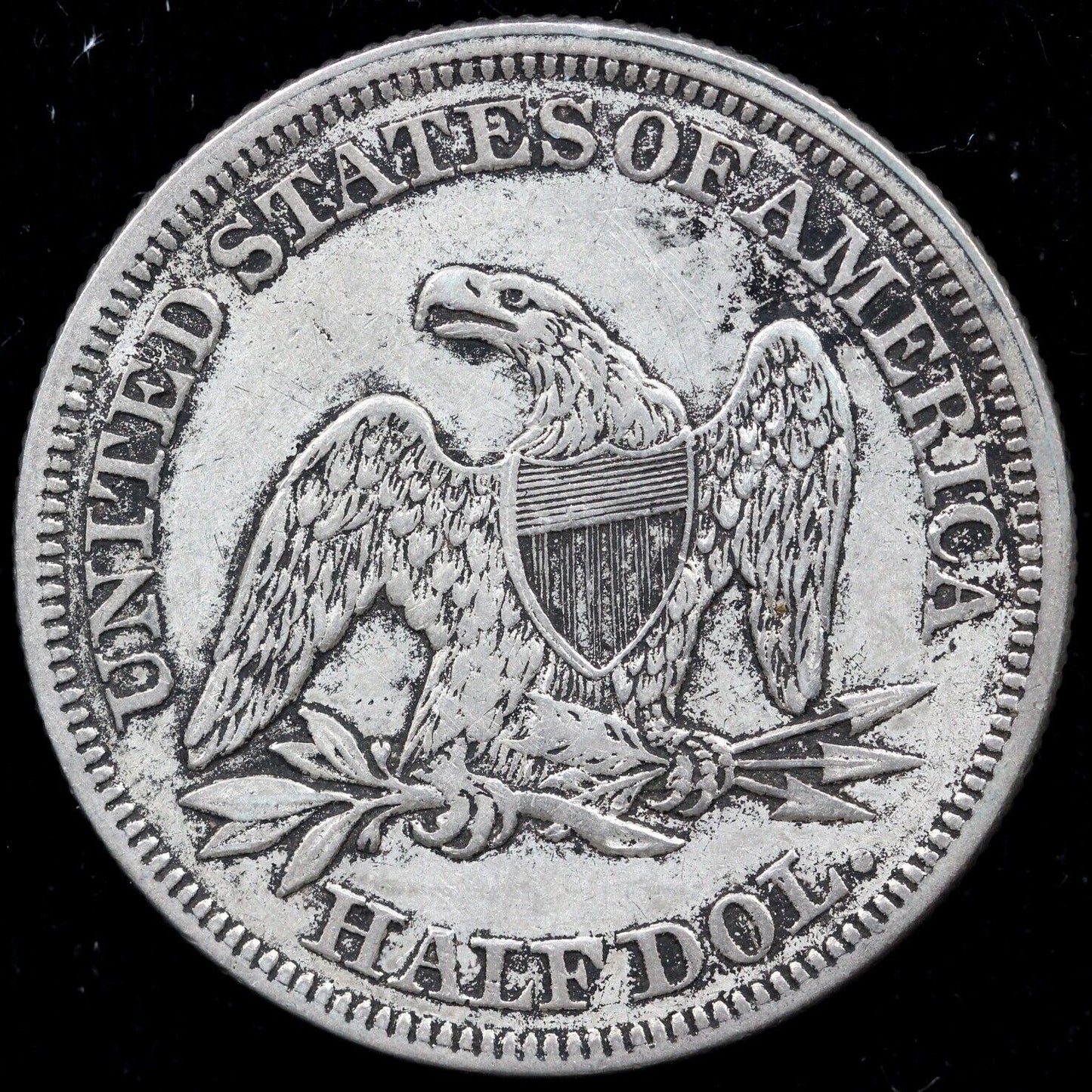1858 50c Seated Liberty Half Dollar