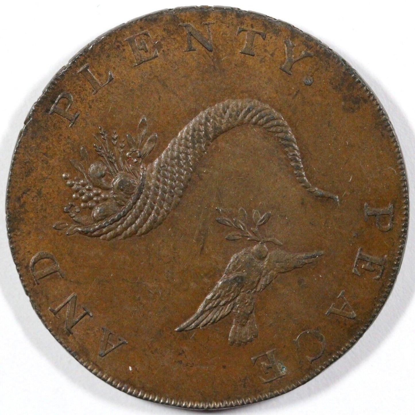 1793 1/2p English Merchant Token *Peace and Plenty*