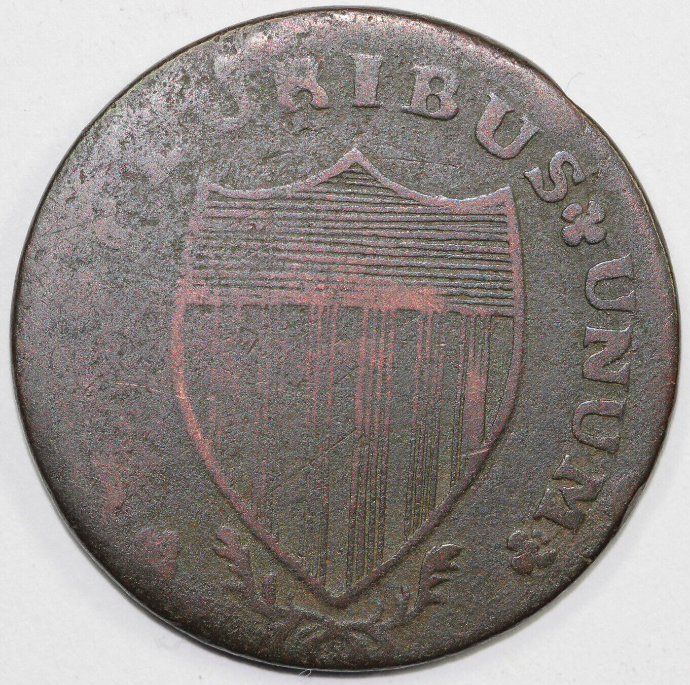 1788 1c M.77-DD Running Fox New Jersey Colonial Copper Coin