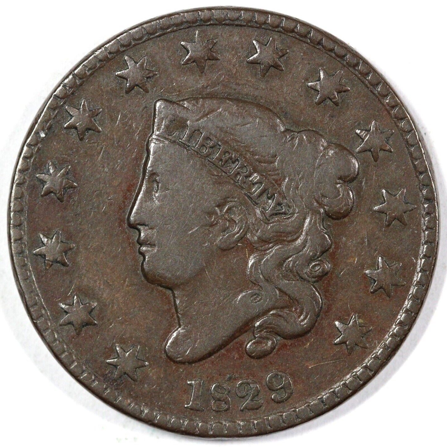 1829 1c N-5 Matron Head Large Cent