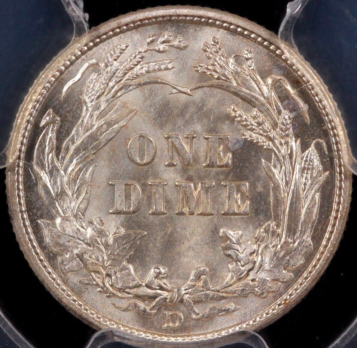 1914-D 10c Barber Dime PCGS MS 65